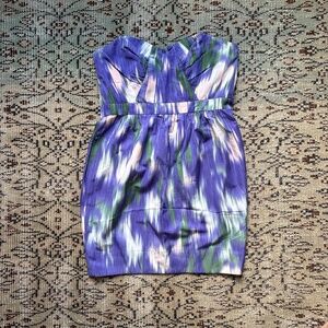 Shoshanna Watercolor Strapless Dress size 6